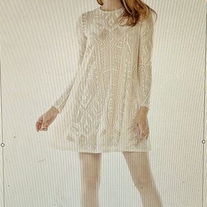 BCBGMaxAzria art-deco swing dress L